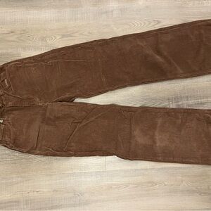 Zara women’s Chocolate Brown Relaxed corduroy Jeans